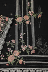 Millat Arts by Shomi Unstitched 3 Piece Embroidered Linen Collection'2023-D-1871-Black