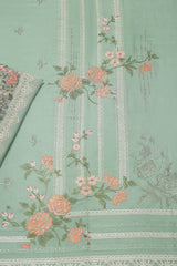 Millat Arts by Shomi Unstitched 3 Piece Embroidered Linen Collection'2023-D-1871-Mint Green