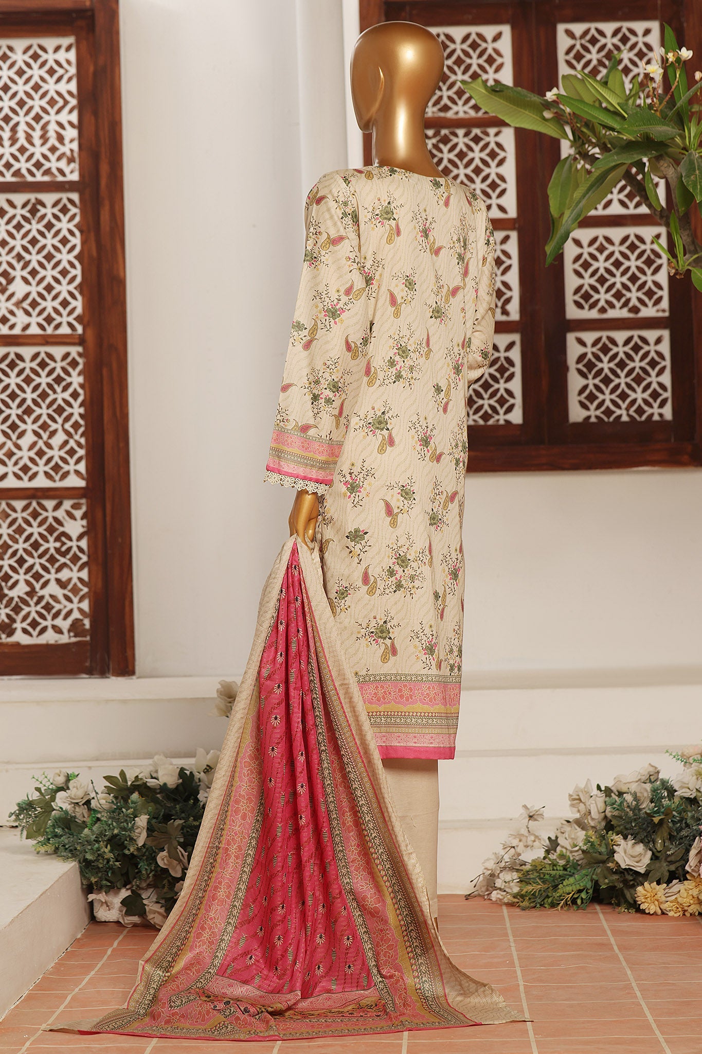 Sada Bahar Stitched 3 Piece Emb Summer Lawn Collection'2024-D-2122-Skin