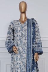 Sada Bahar Stitched 3 Piece Printed Lawn Vol-02 Collection'2025-PR-9493-Off White