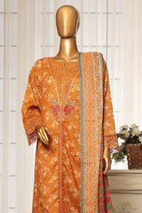 Sada Bahar Stitched 3 Piece Festive Emb Lawn Vol-01 Collection'2025-D-5313-Mustard