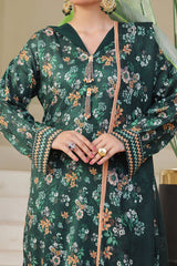 Aizal Stitched 3 Piece Printed Lawn Collection'2025-A-P-652-GREEN