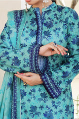 Aizal Stitched 3 Piece Printed Lawn Collection'2025-A-P-653-C GREEN