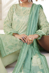 Aizal Stitched 3 Piece Printed Lawn Collection'2025-A-P-654-GREEN