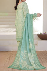 Aizal Stitched 3 Piece Printed Lawn Collection'2025-A-P-654-GREEN