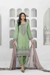 Namah by Tawakkal Unstitched 3 Piece Emb Digital Print Staple Linen Collection'2022-N-8006
