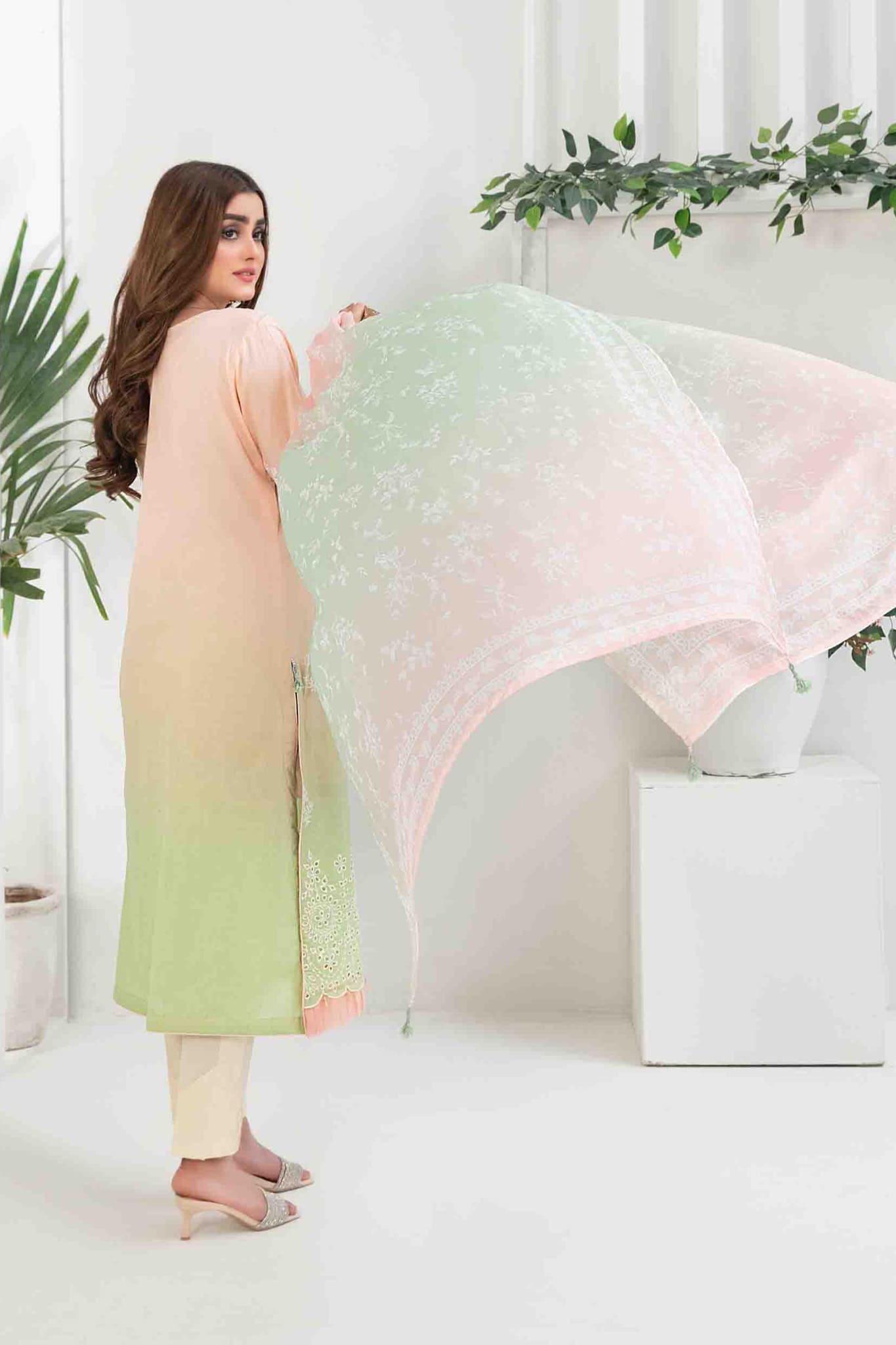 Zarminay by Tawakkal Unstitched 3 Piece Print & Emb Lawn Collection'2023-Z-8673