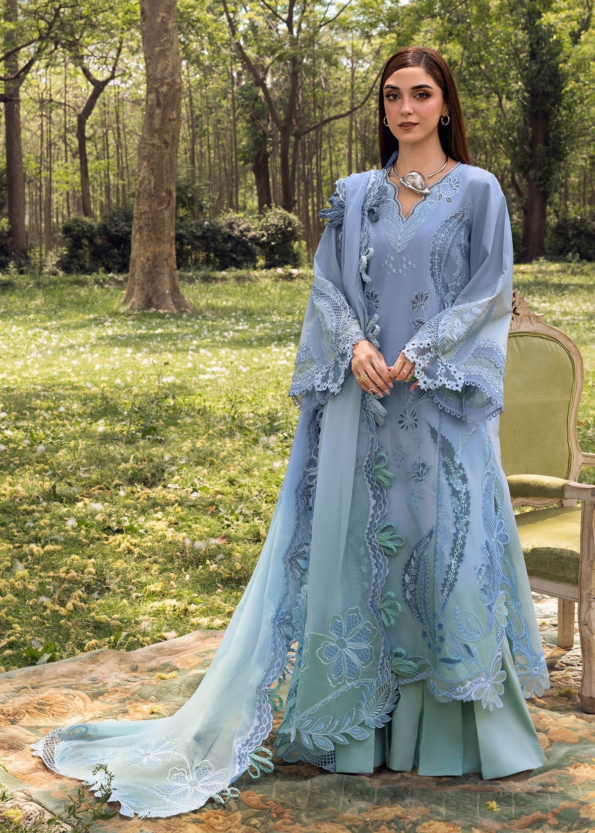 Tasawar By Crimson Unstitched 3 Piece Luxury Lawn Collection'2025-D-01-A-All Things Ombre