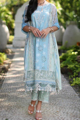 Noor By Saadia Asad Unstitched 3 Piece Luxury Chikankari Lawn'2024-D-02-A