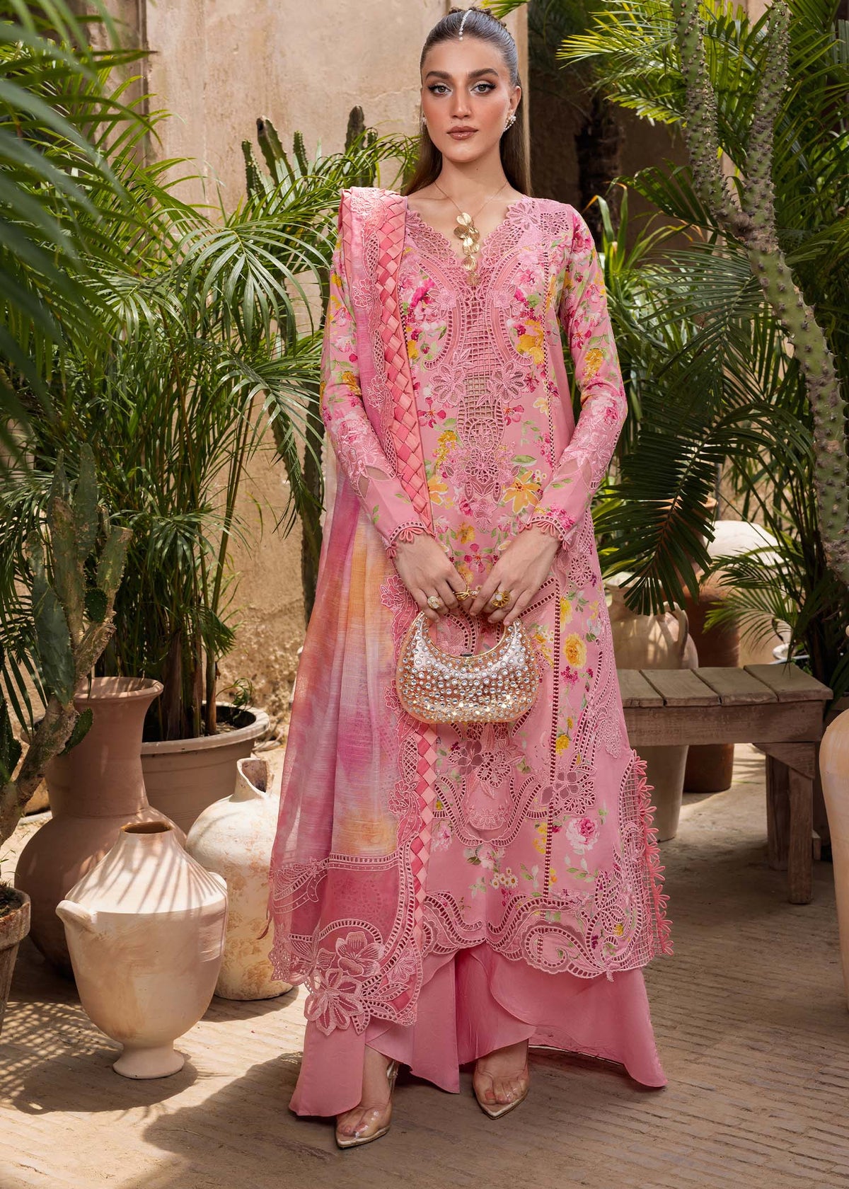 Tasawar By Crimson Unstitched 3 Piece Luxury Lawn Collection'2025-D-02-A-Petals And Promises