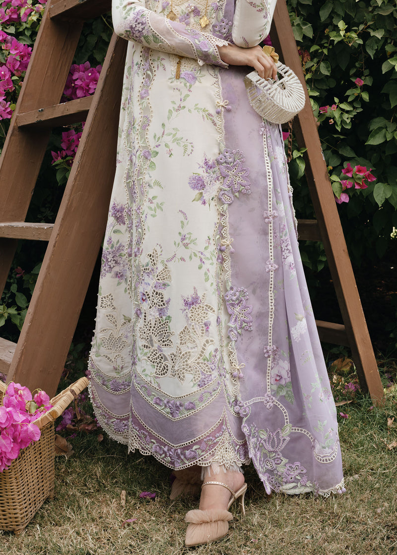 Tasawar By Crimson Unstitched 3 Piece Luxury Lawn Collection'2025-D-05-B-Lavender Fall