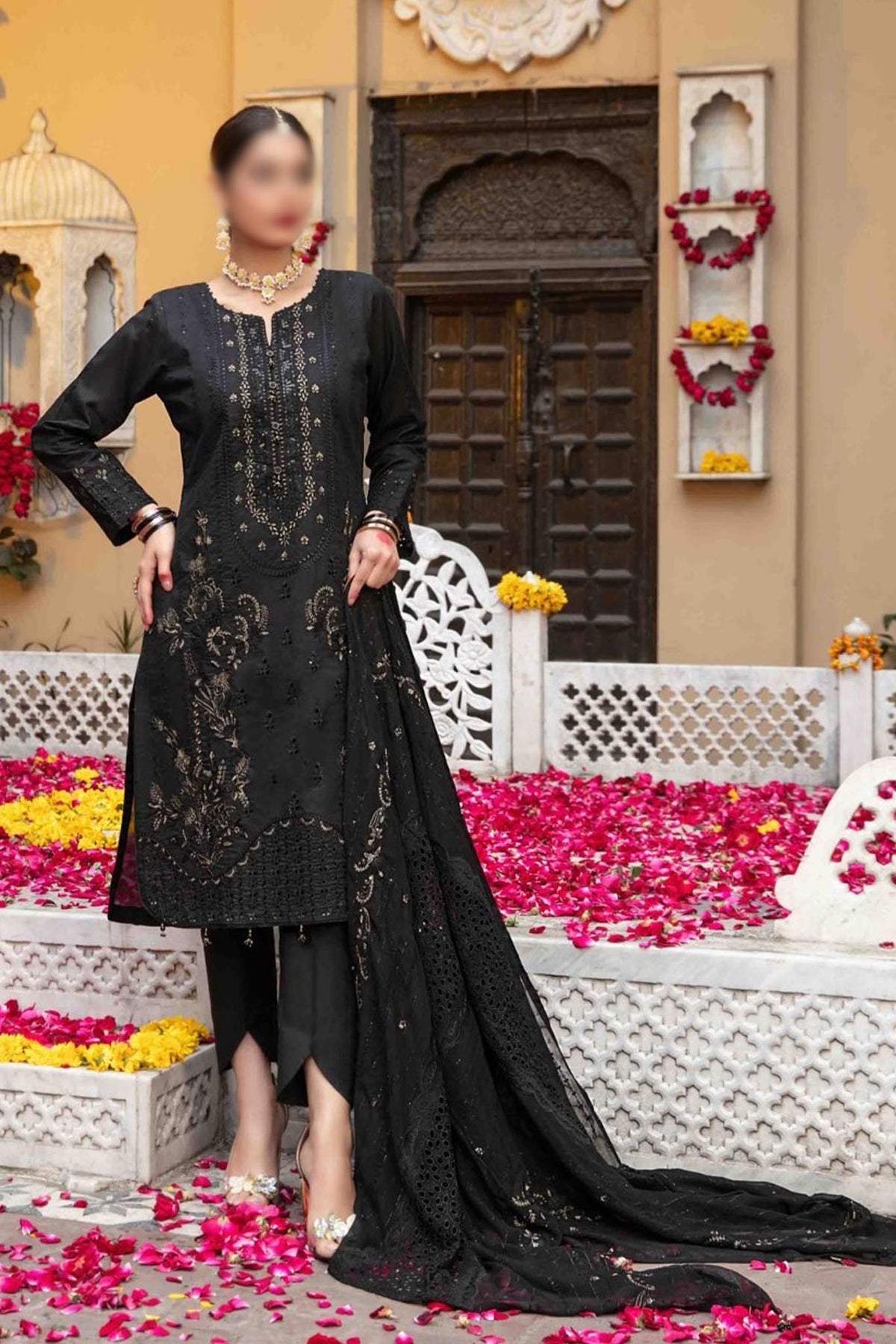 Jashan Eid K Rang by Tawakkal Unstitched 3 Piece Lawn Vol-01 Collection'2023-JS-8712