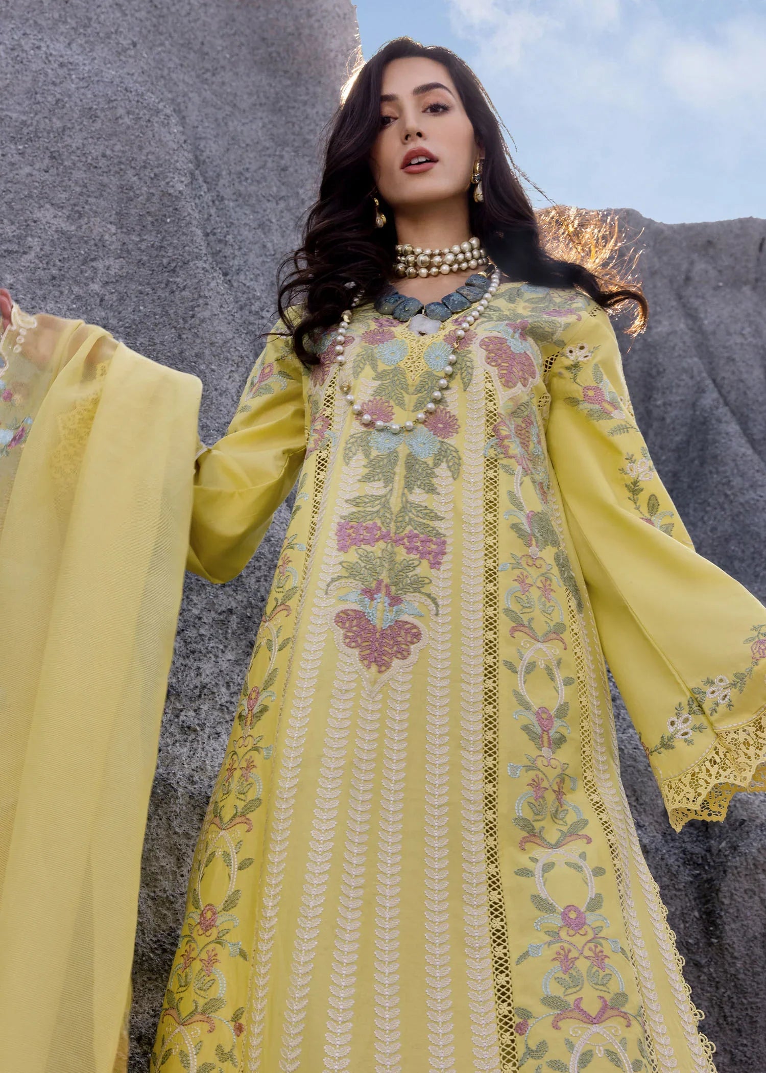 Saira Shakira Unstitched 3 Piece Luxury Lawn Collection'2025-DILARA-B