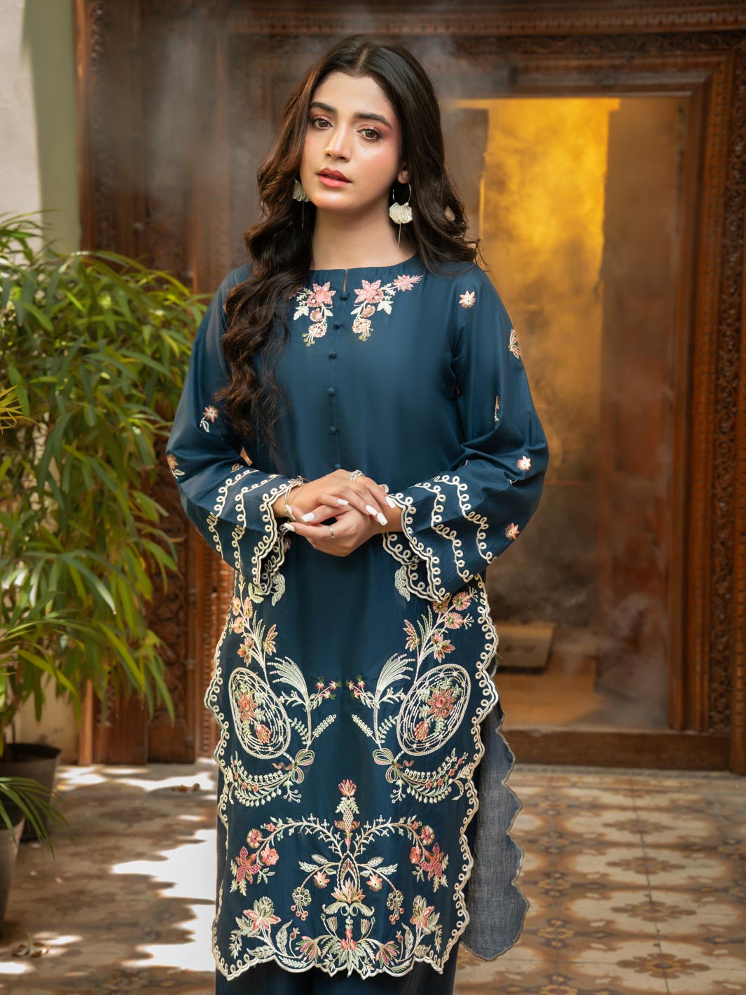Tng By Md Stitched Collection-Neel Kamal (Navy Blue)