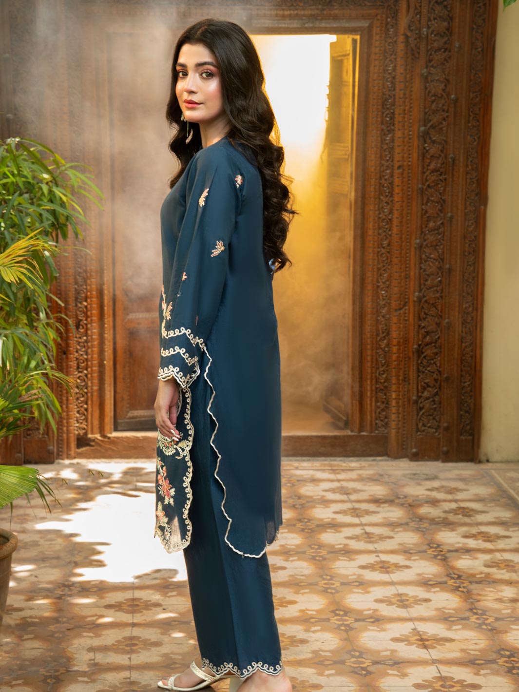 Tng By Md Stitched Collection-Neel Kamal (Navy Blue)