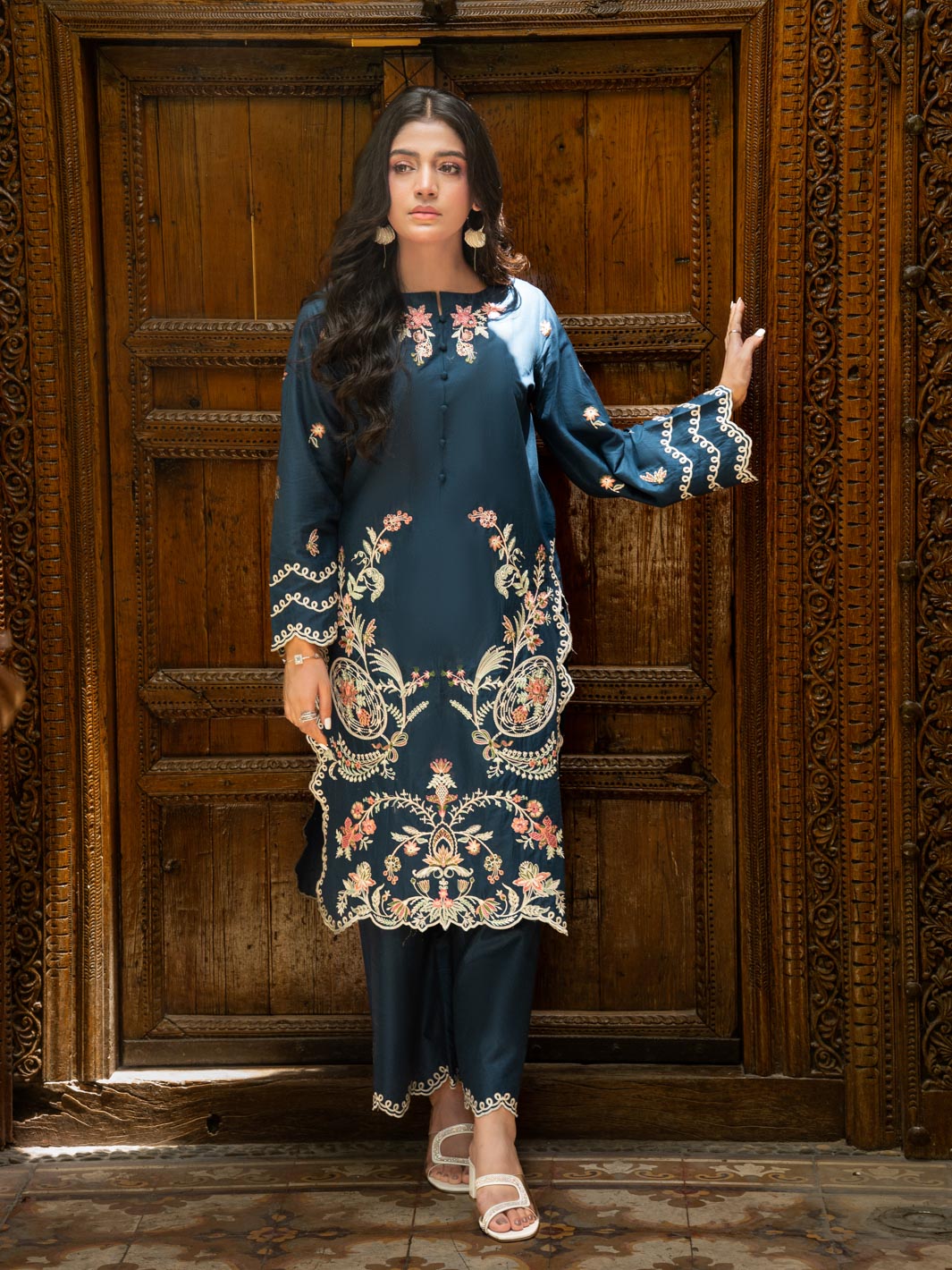 Tng By Md Stitched Collection-Neel Kamal (Navy Blue)