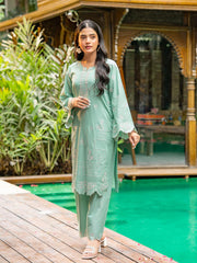 Tng By Md Stitched Collection-Baharaan (Aquamarin)