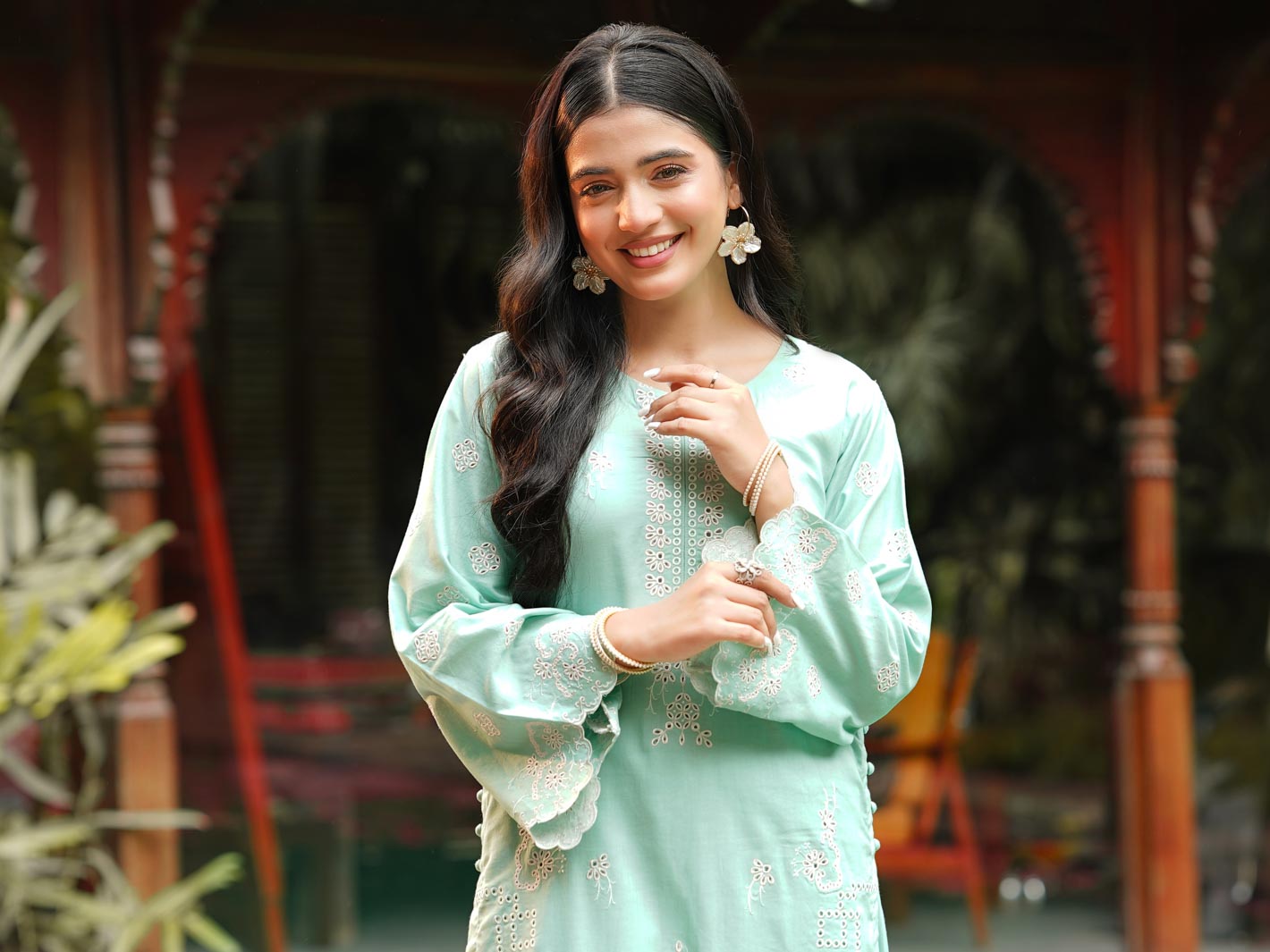 Tng By Md Stitched Collection-Baharaan (Aquamarin)