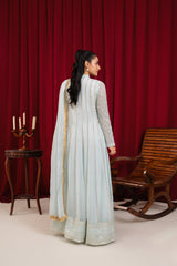 Manahils Stitched Formals Maxi-106-Ice Blue