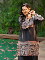 Tng By Md Stitched Collection-Noor E Shab | 2 Piece | Printed | Black