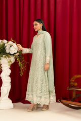 Manahils Stitched Formals K-113-Mint Green