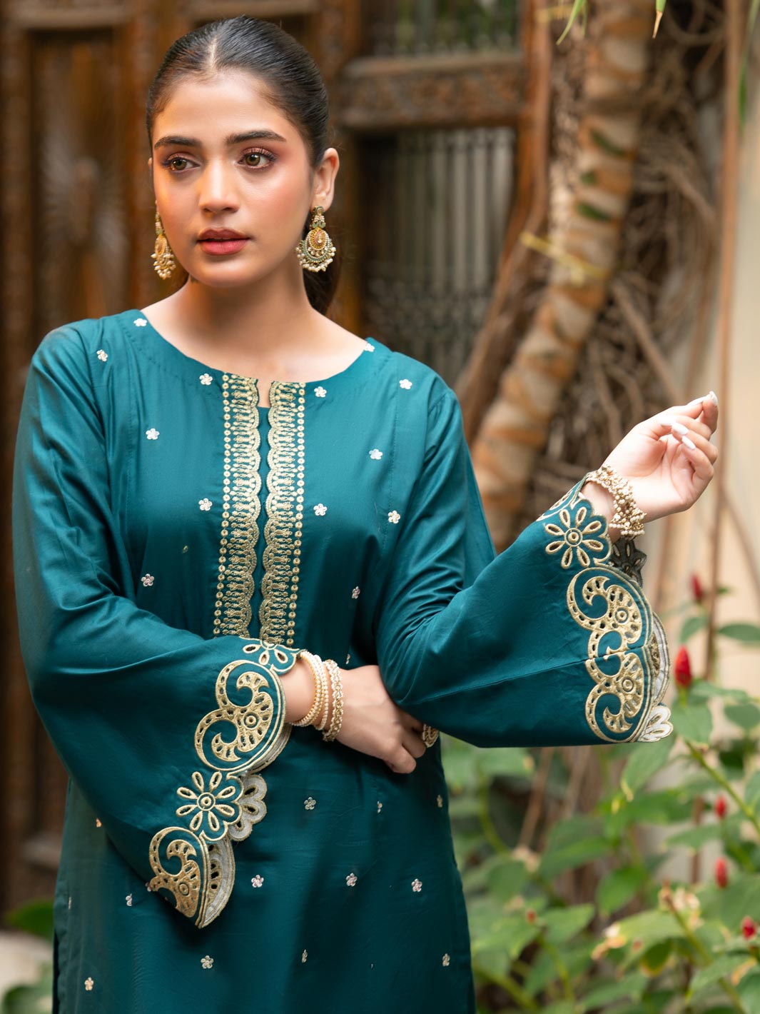 Tng By Md Stitched Collection-Zamrud (Teal)