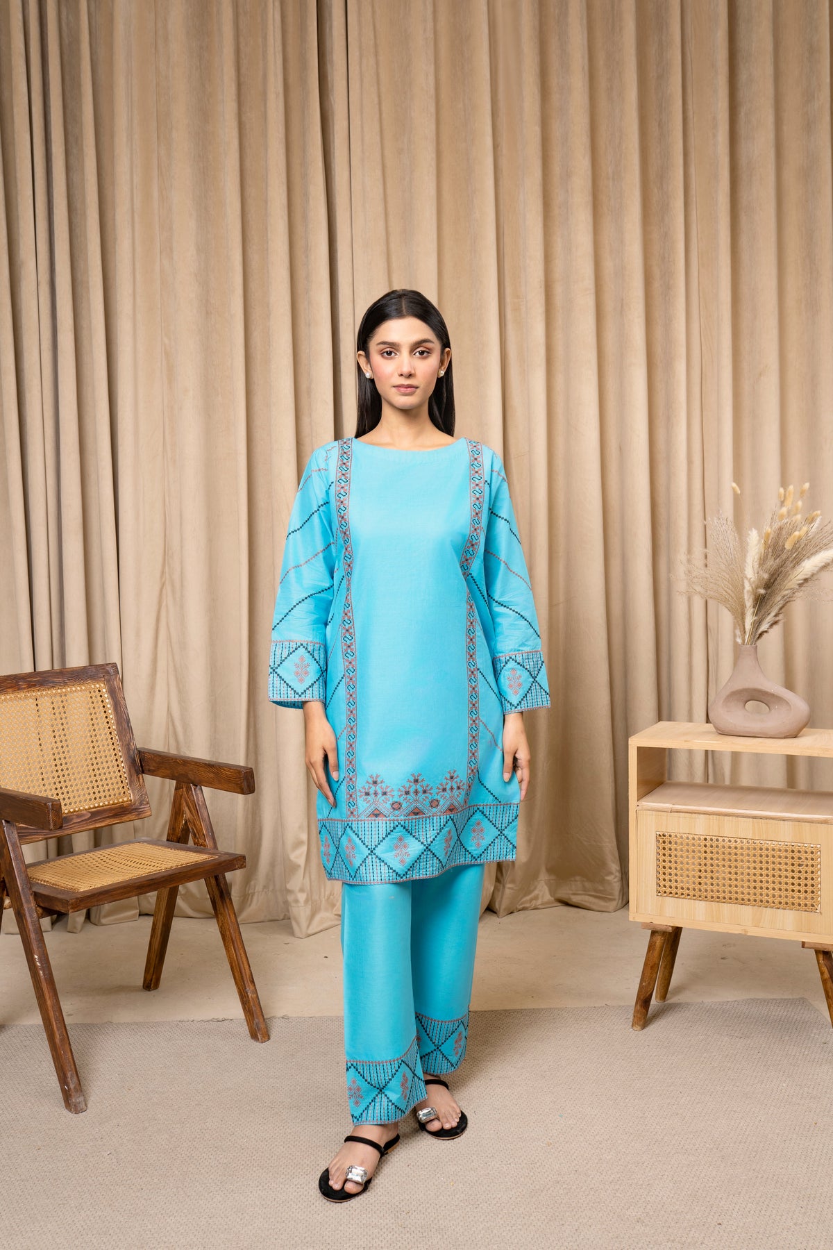 Zoya Zafar Stitched 2 Piece Cotton Collection'2025-DASTOOR