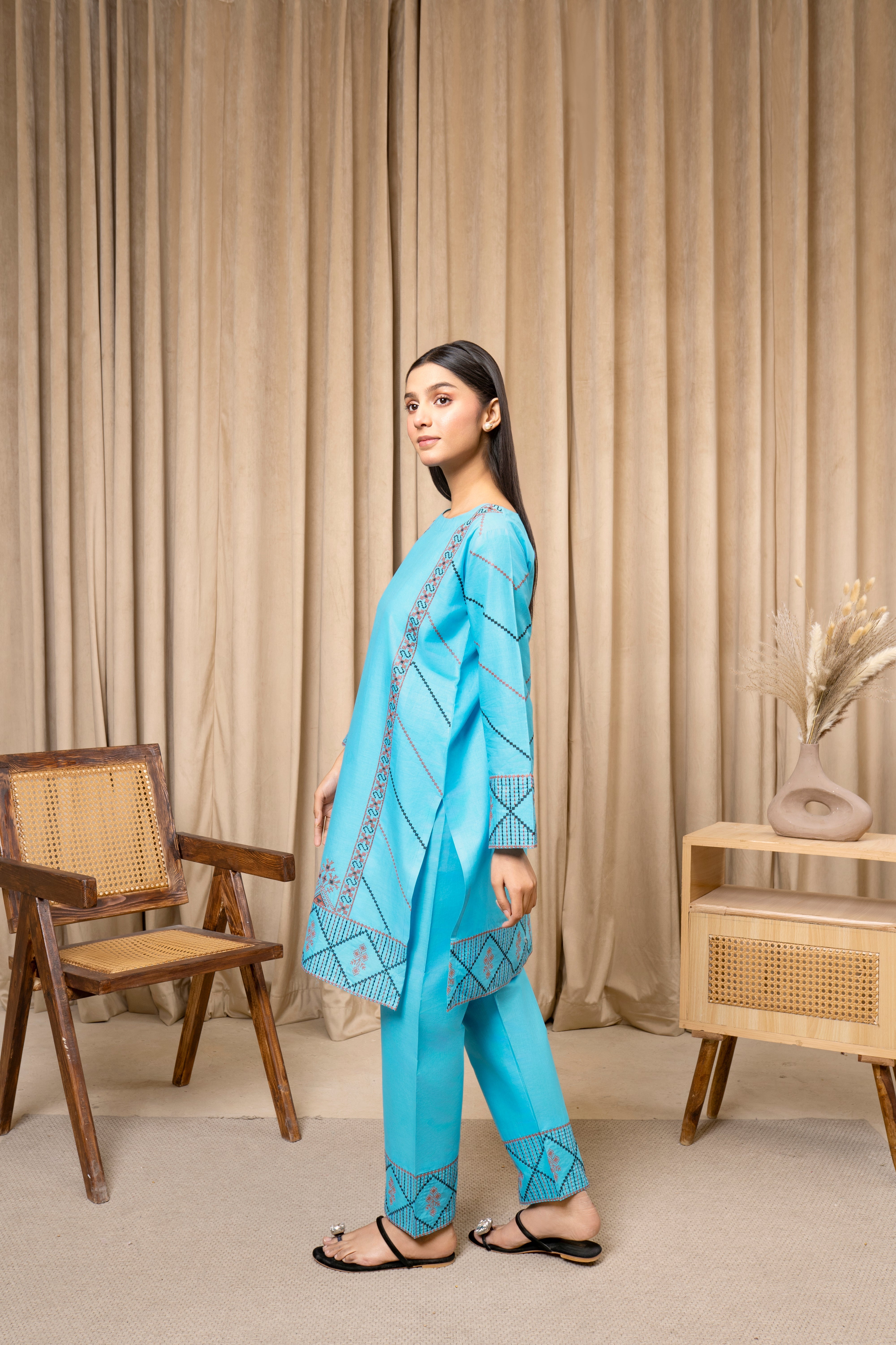 Zoya Zafar Stitched 2 Piece Cotton Collection'2025-DASTOOR