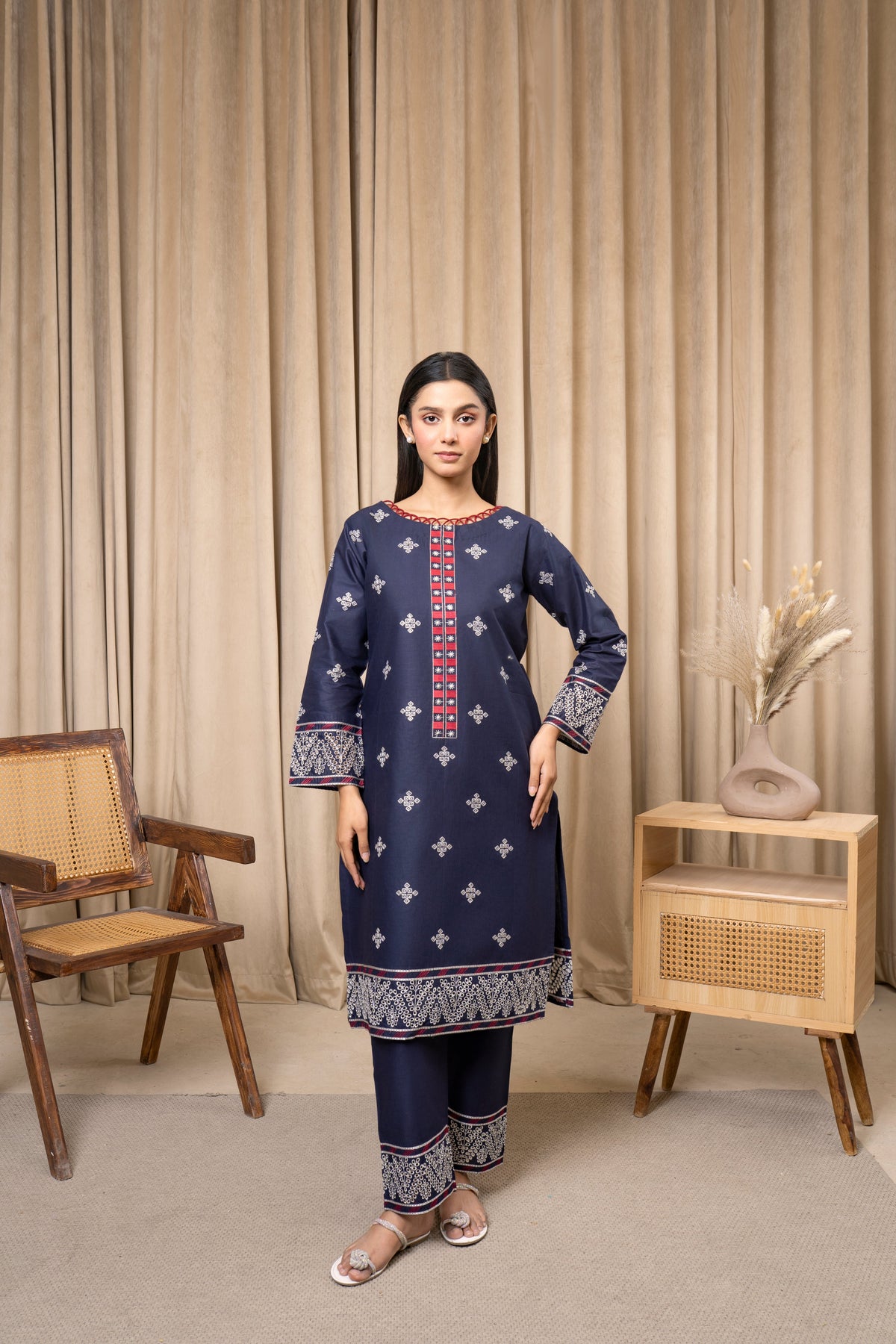 Zoya Zafar Stitched 2 Piece Cotton Collection'2025-Oceans Embrace