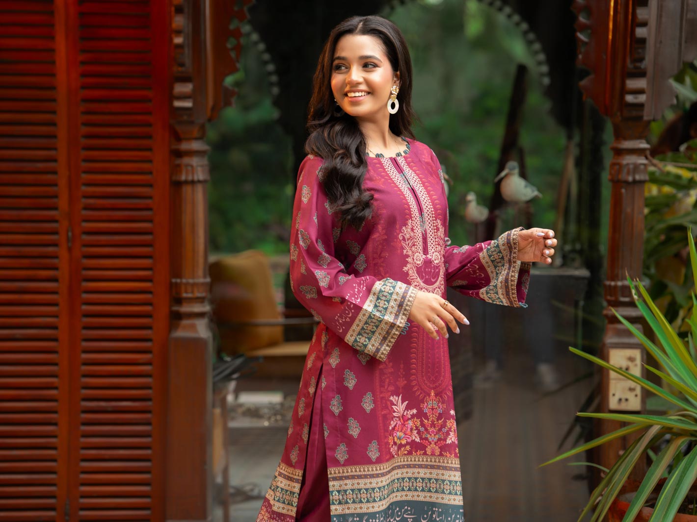 Tng By Md Stitched Collection-Zareen | 2 Piece |Printed | Maroon