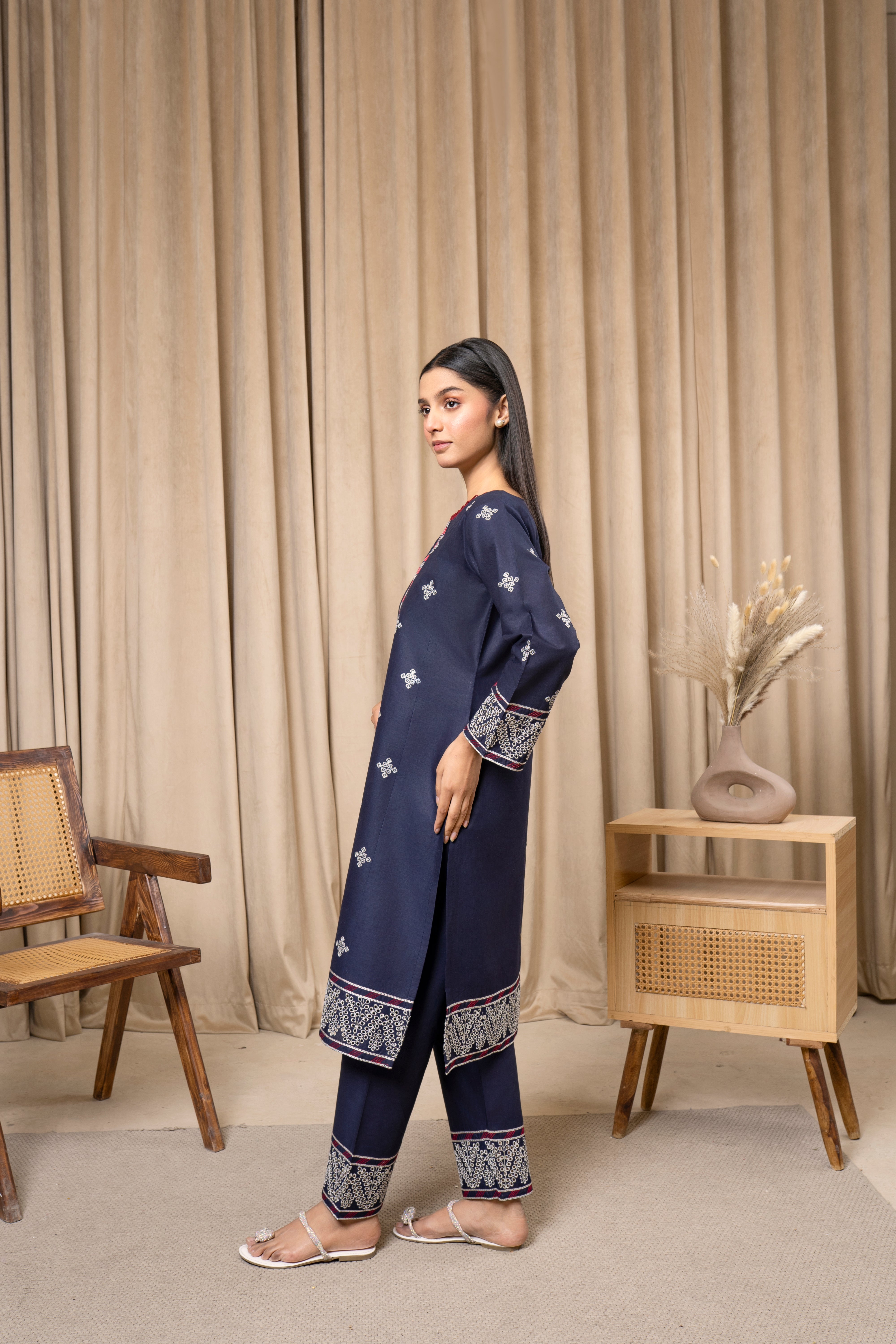 Zoya Zafar Stitched 2 Piece Cotton Collection'2025-Oceans Embrace