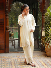 Tng By Md Stitched Collection-Shaffaf (Cream White)