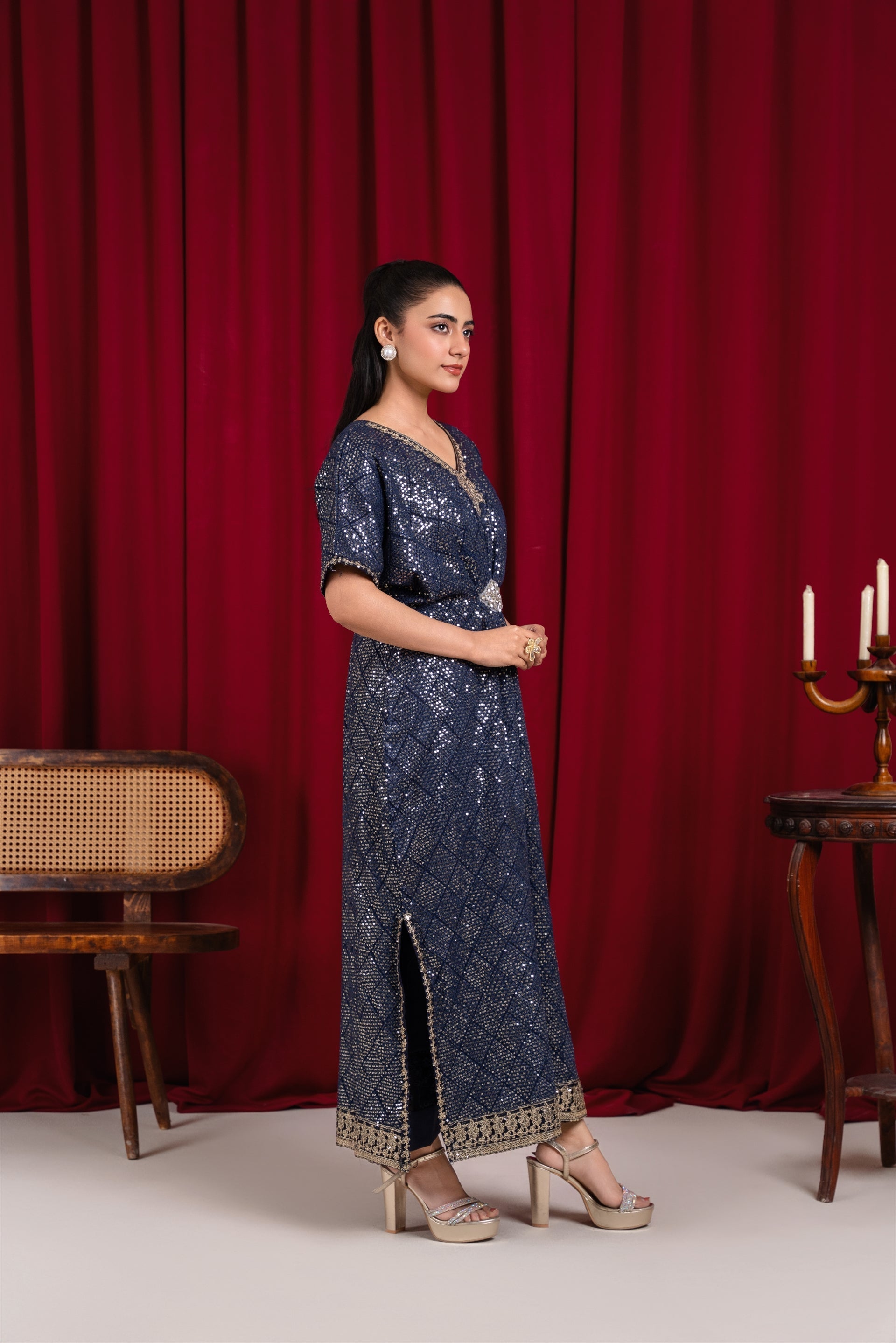 Manahils Stitched Wa 03-Navy Blue
