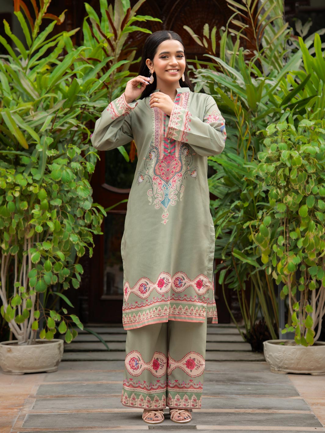 Tng By Md Stitched Collection-Mehtaab | 2 Piece | Printed | Green