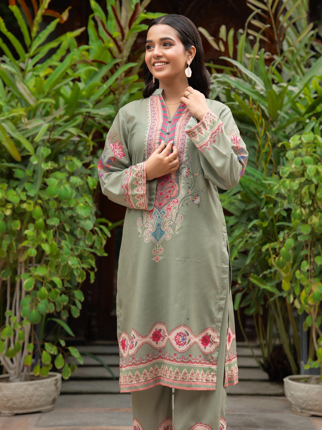 Tng By Md Stitched Collection-Mehtaab | 2 Piece | Printed | Green