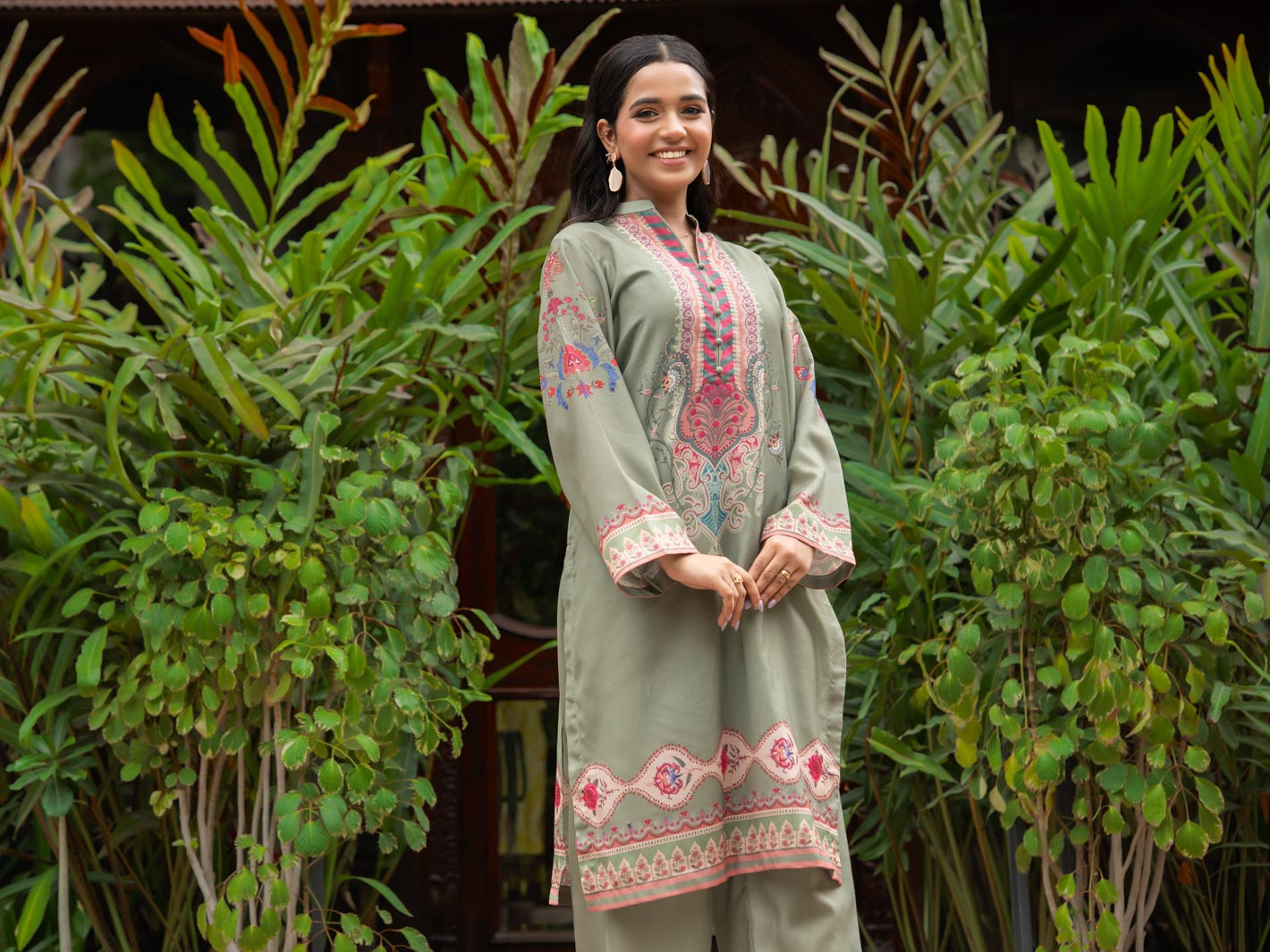 Tng By Md Stitched Collection-Mehtaab | 2 Piece | Printed | Green