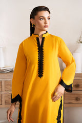 Zarposh Unstitched 2 Piece Emb Cotton Collection-Amber