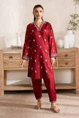 Zarposh Unstitched 2 Piece Emb Cotton Collection-Jasper