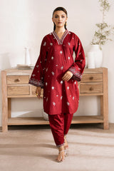 Zarposh Unstitched 2 Piece Emb Cotton Collection-Jasper