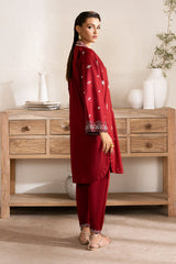 Zarposh Unstitched 2 Piece Emb Cotton Collection-Jasper