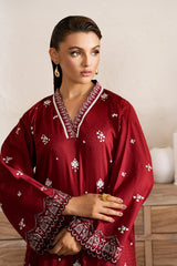 Zarposh Unstitched 2 Piece Emb Cotton Collection-Jasper