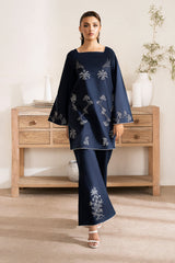 Zarposh Unstitched 2 Piece Emb Cotton Collection-Opal