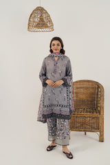 Zoya Zafar Stitched 3 Piece Lawn Collection'2025-Elegant Look