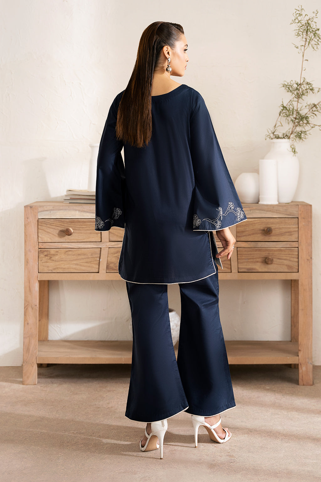 Zarposh Unstitched 2 Piece Emb Cotton Collection-Opal