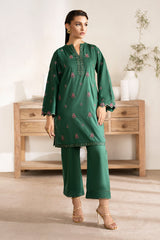 Zarposh Unstitched 2 Piece Emb Cotton Collection-Jade