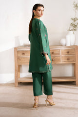 Zarposh Unstitched 2 Piece Emb Cotton Collection-Jade