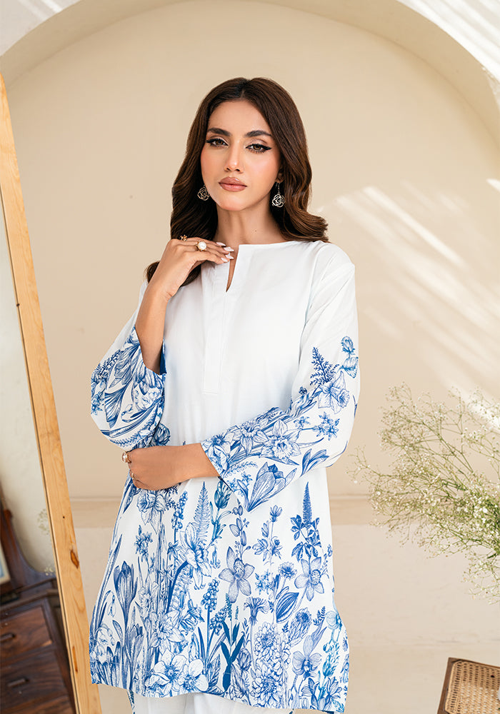 Amal Stitched 2 Piece Summer Cambric Collection-Ocean Breeze