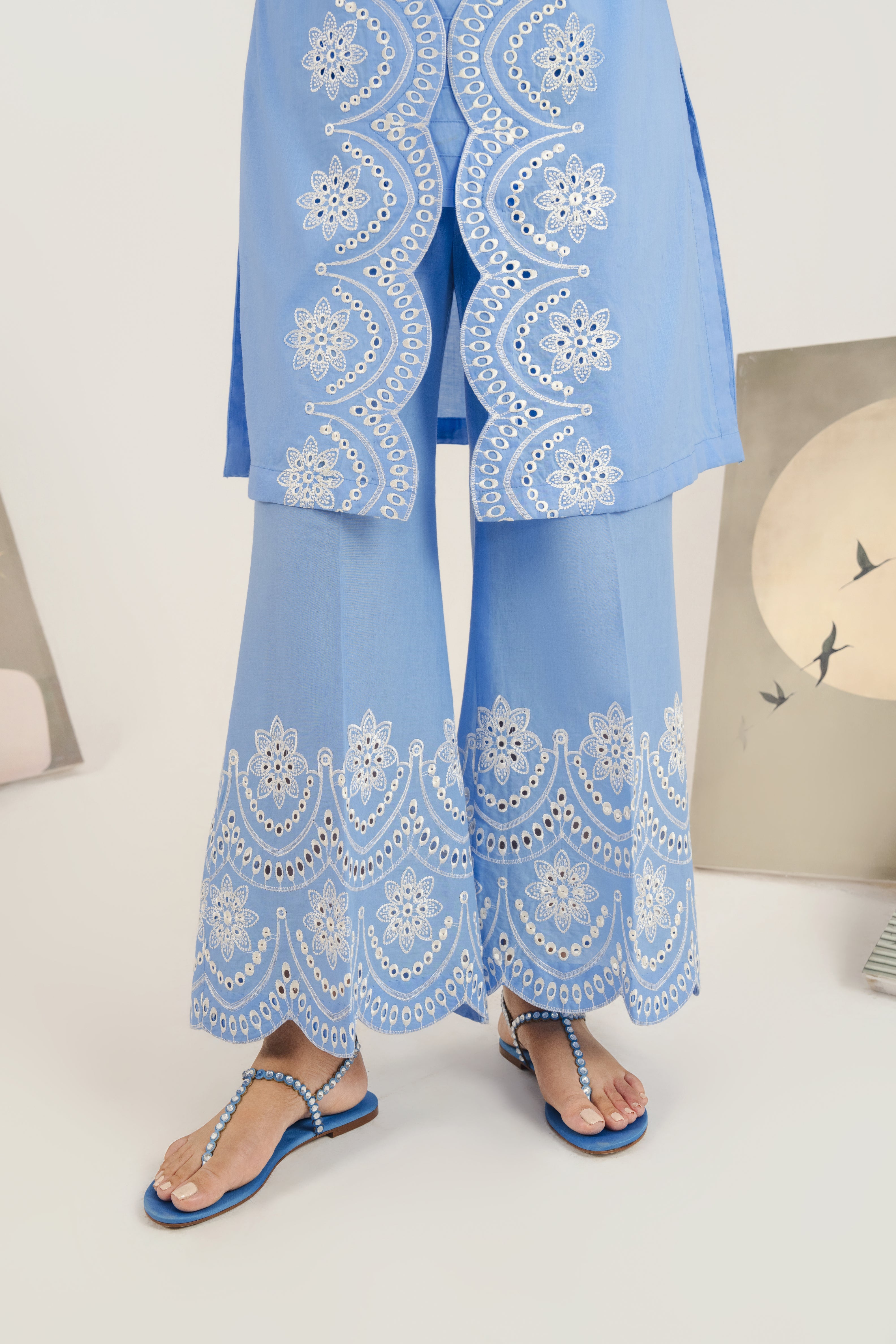 Zoya Zafar Stitched 2 Piece Cotton Collection'2025-Blue Adornment