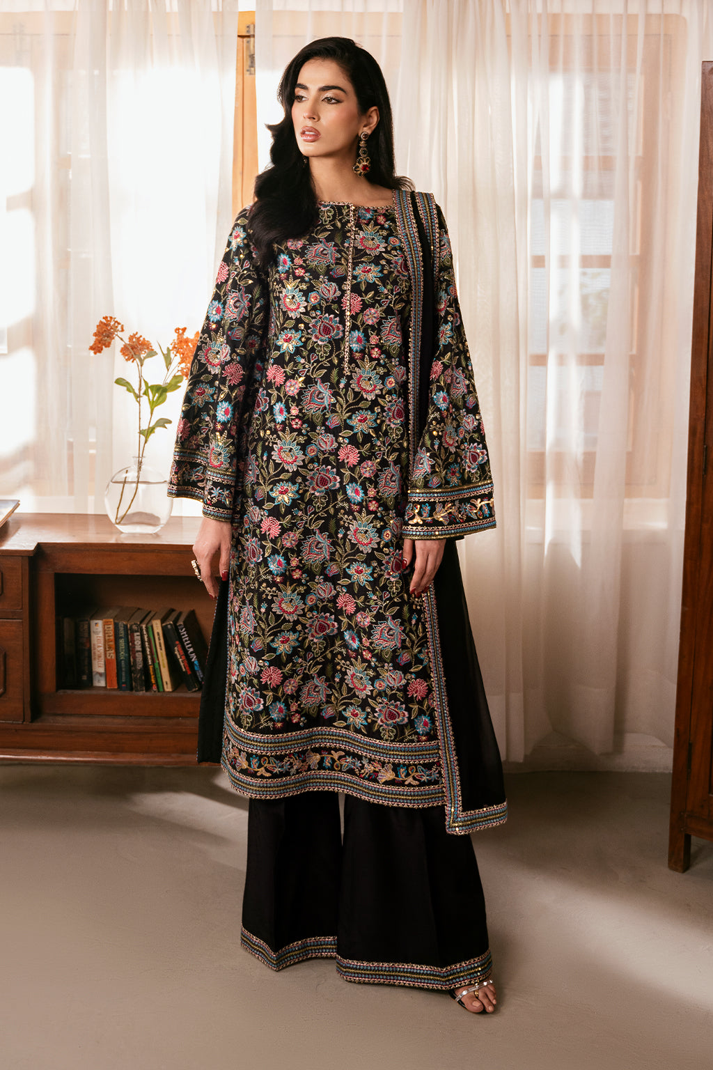 Meeru By Sheenora Stitched 3 Piece Festive Pret Collection'2025-MIDNIGHT ELEGANCE