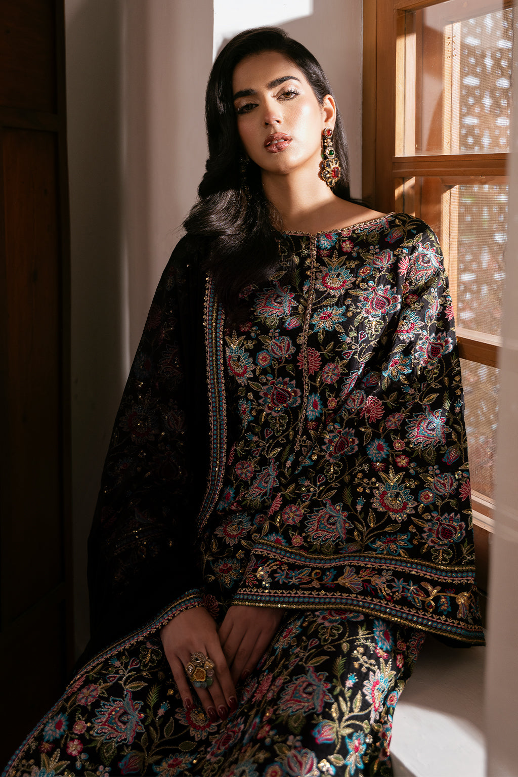 Meeru By Sheenora Stitched 3 Piece Festive Pret Collection'2025-MIDNIGHT ELEGANCE